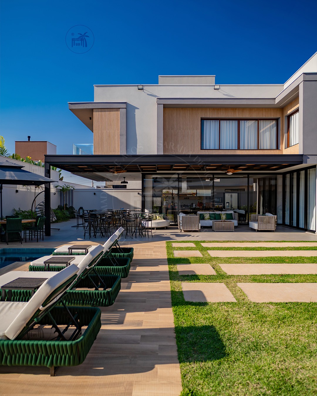 pergolado metálico - para residência